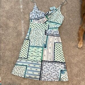 Loft Patchwork Twist Cutout Cami Dress~Petite 0~NWT